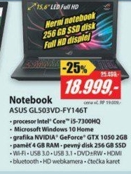 GL503VD-FY146T 15,6 i5 8G 256SSD 2G ASUS