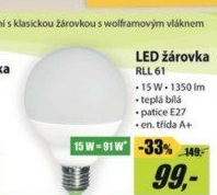RLL 61 LED G95 15W E27RETLUX