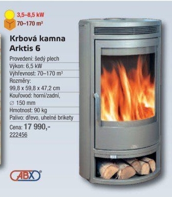 Krbová kamna Arktis 6 ABX