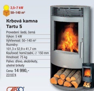 Krbová kamna Tartu 5 ABX