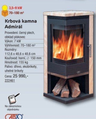 Krbová kamna Admirál ABX