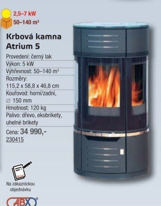Krbová kamna Atrium 5 ABX