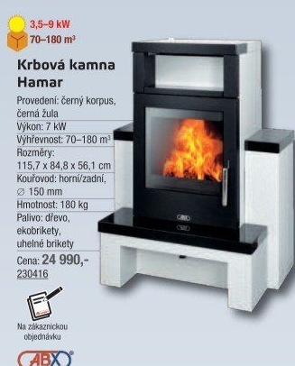 Krbová kamna Hamar ABX