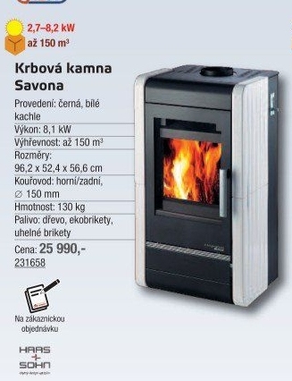 Krbová kamna Savona HAAS + SOHN