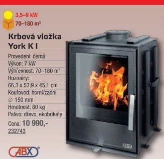Krbová kamna York K ABX