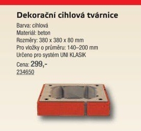 Dekorační tvárnice cihlová
