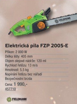 Elektrická řetězová pila Fieldmann FZP2005-E