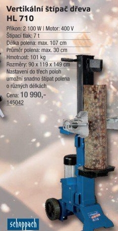 Štípač dřeva HL 710 Scheppach