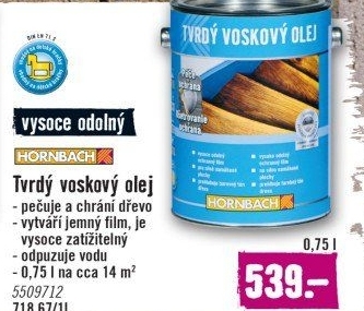 Tvrdý voskový olej Hornbach