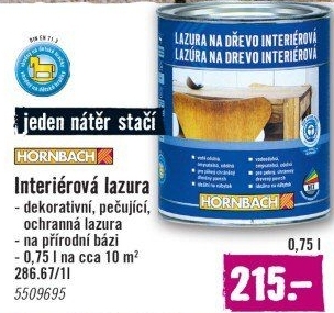 Lazura na dřevo Hornbach