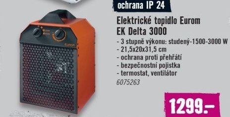 Topidlo Eurom EK Delta 3000