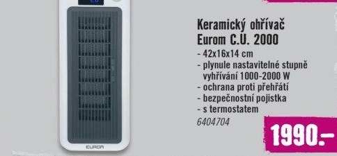 Keramický ohřívač Eurom C.U. 2000 Multi