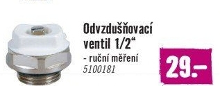 Ventil ruční odvzdušňovací