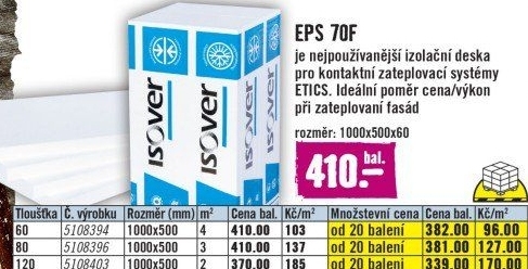 Polystyren fasádní Isover EPS