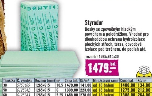 Extrudovaný polystyren Isover Styrodur