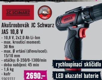 Aku šroubovák Jas JC Schwarz