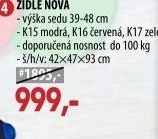 Židle NOVA modrá K15