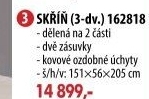Skříň 3dveřová CORONA vosk 162818