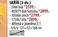Skříň třídveřová 5066 buk