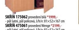 Skříň 2dveřová 175062 bílá