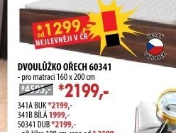 Dvoulůžko 60341 ořech/bílá