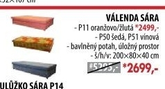 Válenda SÁRA s úložným prostorem P11