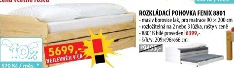 Rozkládací pohovka FENIX lakovaná