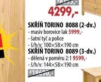 Skříň 2dveřová TORINO