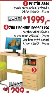 PC stůl 8844 lakovaný