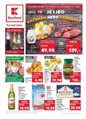 akční leták Kaufland 6.9.2018-12.9.2018