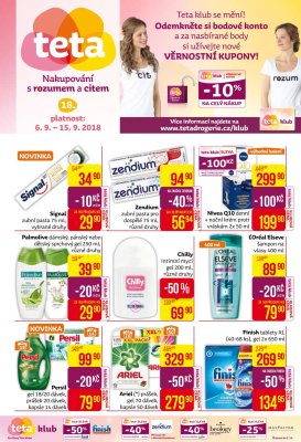 akční leták Teta drogerie 6.9.2018-15.9.2018