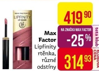 Rtěnka Lipfinity Max Factor