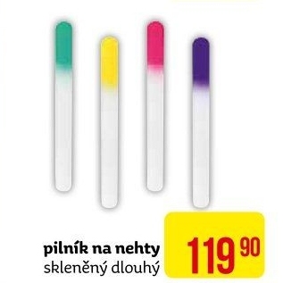 Skleněný pilník na nehty