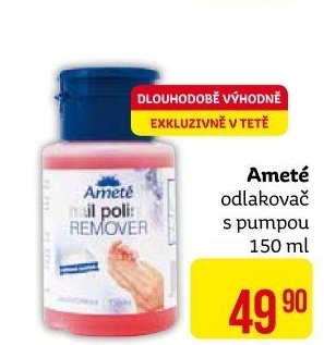 Odlakovač na nehty Ameté