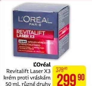 Krém pleťový proti vráskám Laser X3 Renew Revitalift L'Oréal