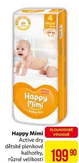 Pleny dětské Happy Mimi Active Dry