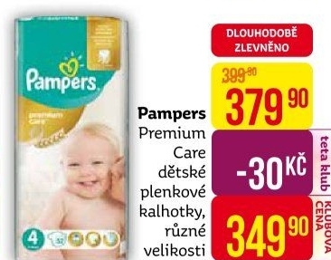 Pleny dětské Pampers Premium Care