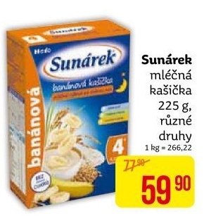 Kaše mléčná Sunárek