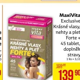 Doplněk stravy Krásné vlasy, nehty a pleť Forte + Exclusive MaxiVita