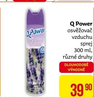 Osvěžovač vzduchu ve spreji Q power