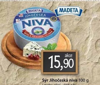 Sýr Niva Jihočeská 50% Madeta