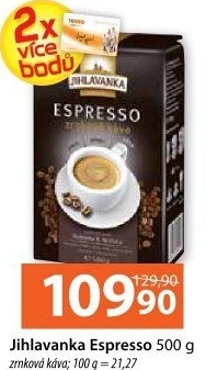 Zrnková káva Jihlavanka Espresso