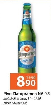 Nealkoholické pivo Zlatopramen
