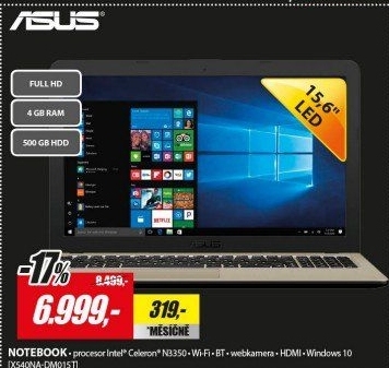 X540NA-DM015T 15,6 3350 4G 500G W10 ASUS