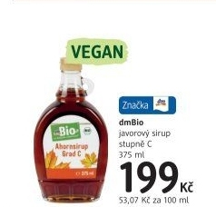 Javorový sirup dm Bio