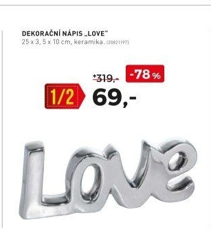 Dekorační nápis LOVE