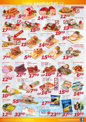akční leták ESO MARKET 12.9.2018-23.9.2018
