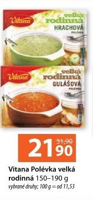Instantní polévka Velká rodinná Vitana