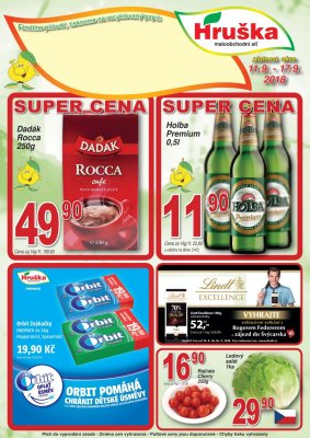 akční leták Hruška 11.9.2018-17.9.2018