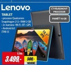 TAB 3 10 IPS 2GB 16GB A6.0 Black LENOVO